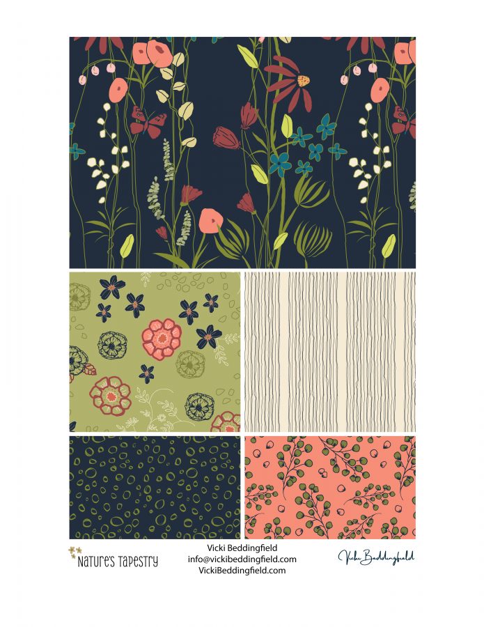 Nature's Tapestry Navy complete collection sell sheet