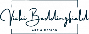 Script logo for Vicki Beddingfield Art and Design