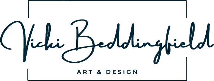 Script logo for Vicki Beddingfield Art and Design